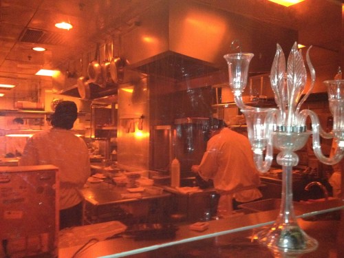 Mr & Mrs Bund's open kitchen and very busy.....