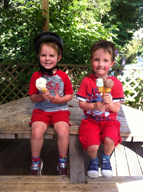 The boys getting mucky