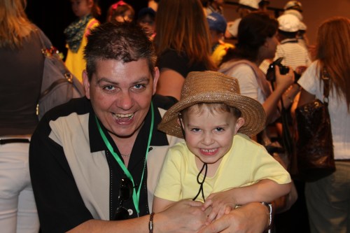 Daddy and cheeky monkey