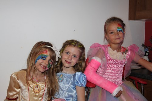 Isabelle in Princess heaven with Rebecca and Aimee