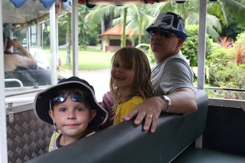 On the tram to go to the Beach