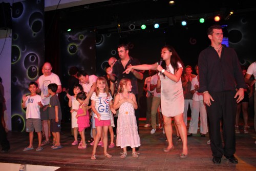 Isabelle made it onto the stage for the final show of our stay!