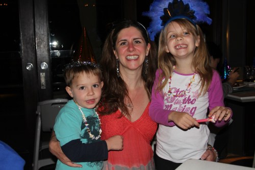 Me with my 2 lovely children celebrating at Mediterraneao