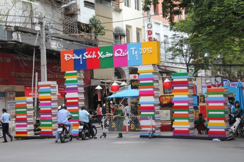 All of the streets had colourful entrances.