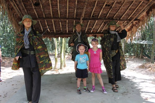 The tourist propaganda on the walk through the jungle to the tunnel entrances. 