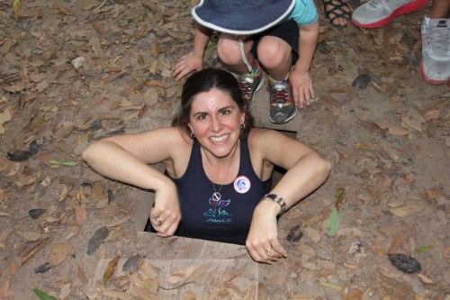 Going into the tunnels.  Oliver is behind me to go next......