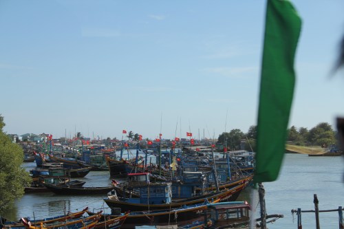 Beautiful Vietnamese boats on the River