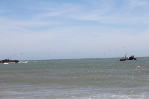 Tranquil beach.  So peaceful to just chill and watch the surfers.