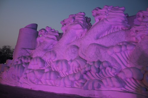 And then the evening lights came on too!