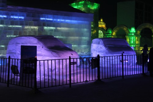 Not just ice sculptures, some snow ones too!