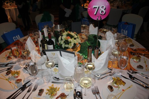 The decorated table