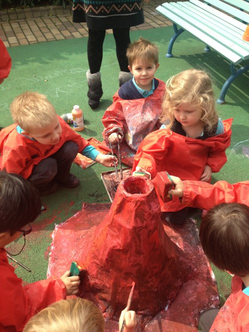 Painting the volcano