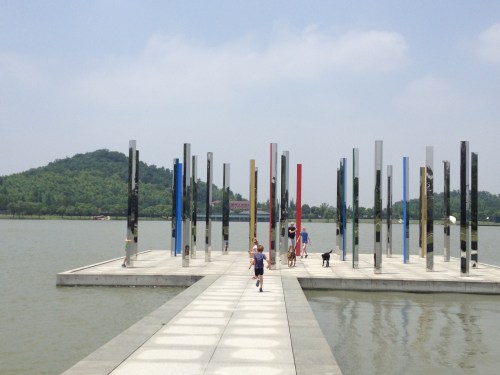 These tall poles rotate around and catch the sunlight.