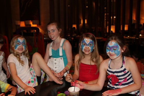 All of the girls getting pampered.