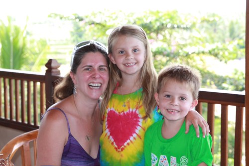 Me and my little chicks at lunch.  We ate on the upper level and had a fantastic view across the fields.