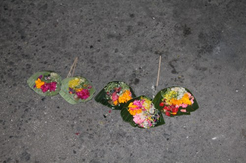 One of the hundreds of offerings that we saw around Bali.