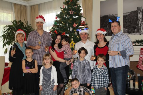 Our Christmas Day "Emerald Family" Jane, Rob, Jen, Kevin, Sara & Owen Isabelle, Amelie, Theo, Joseph, Freddie & Oliver