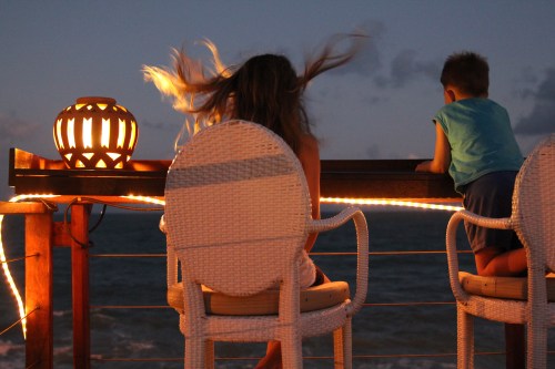 I like this photo of the wind in Isabelle's hair.