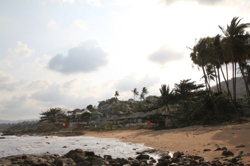 The deserted beach.  This is the Kanda Residence Villas nestled into the hills.  A beautiful place to recharge!