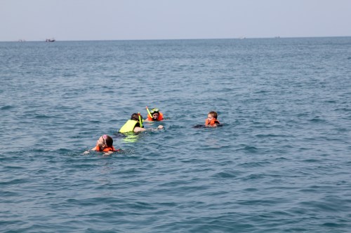 All 4 of us snorkeling.