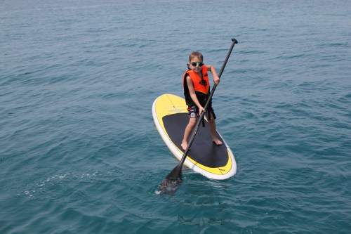 Oliver doing very well on the Paddle Board and even managing to paddle!!