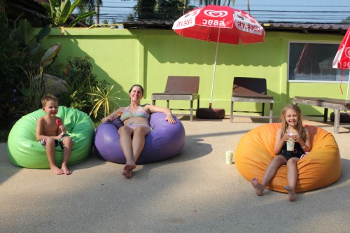 Chillaxing in the bags