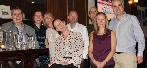 A final farewell - I expect there were some sore heads the next day!!