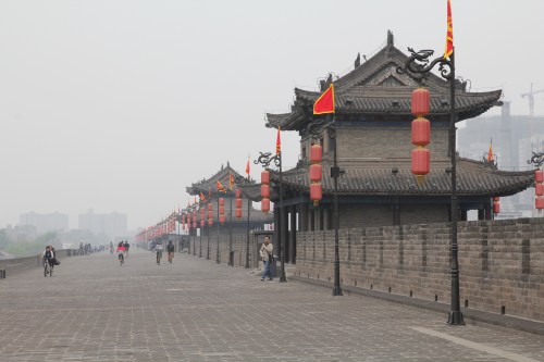 On top of the City Wall at Xi'an