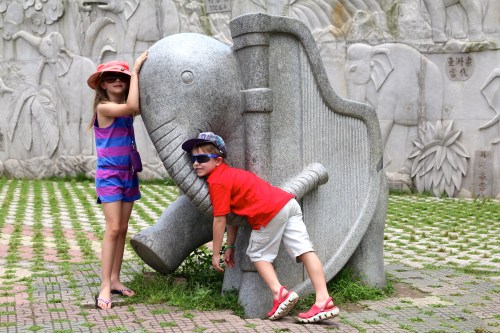 Hugging the elephants