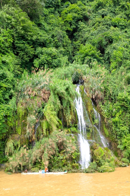 A waterfall captured from the Boat.