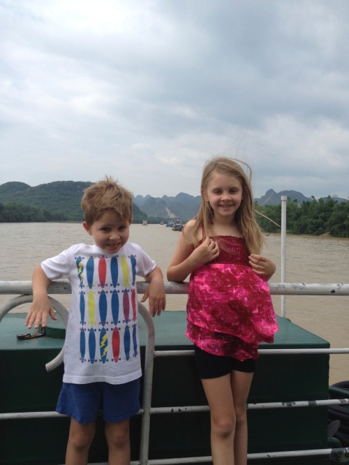 It was a little breezy on the top of the boat!